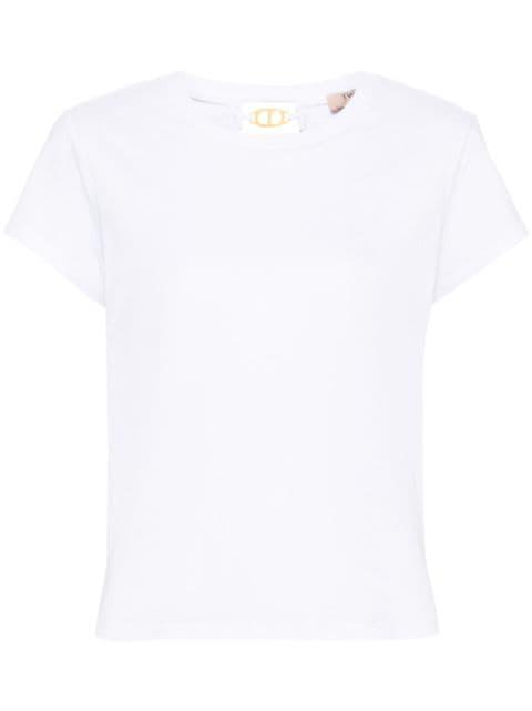 logo-plaque cotton T-shirt by TWINSET