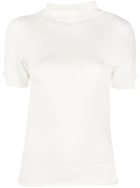 logo-plaque short-sleeve jumper by TWINSET