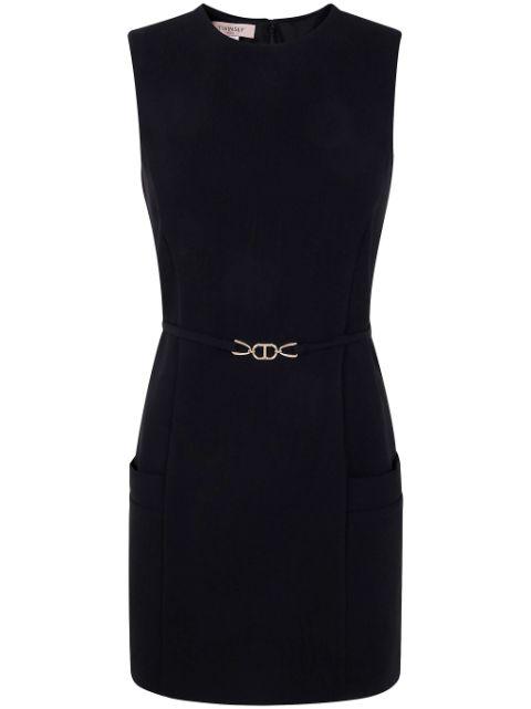 logo-plaque sleeveless mini dress by TWINSET