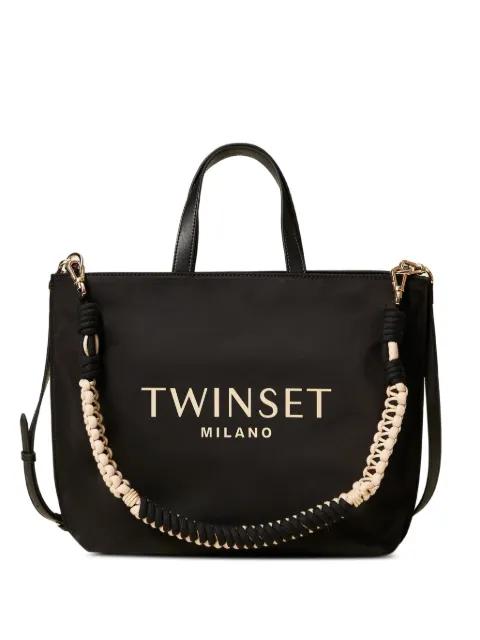 logo strap tote bag by TWINSET