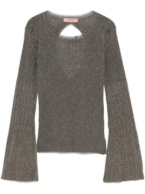 lurex-detail sweater by TWINSET