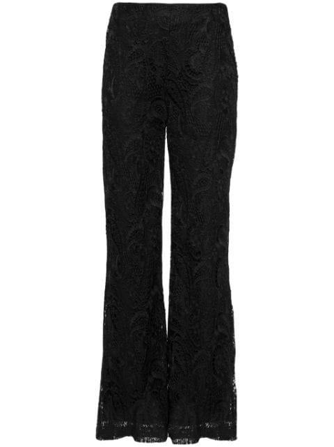 macramé straight-leg trousers by TWINSET