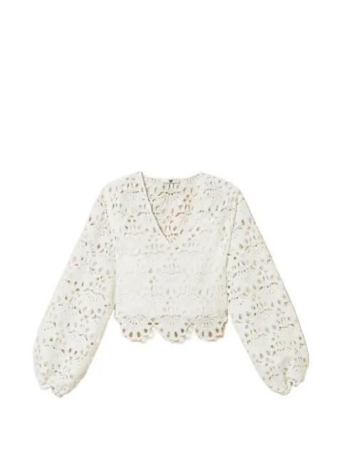 macramé-woven blouse by TWINSET