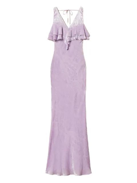 maxi ruffled velvet dress by TWINSET
