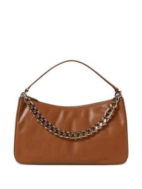 medium chain leather shoulder bag by TWINSET