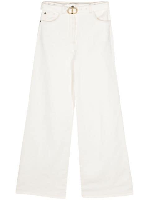 mid-rise wide-leg jeans by TWINSET