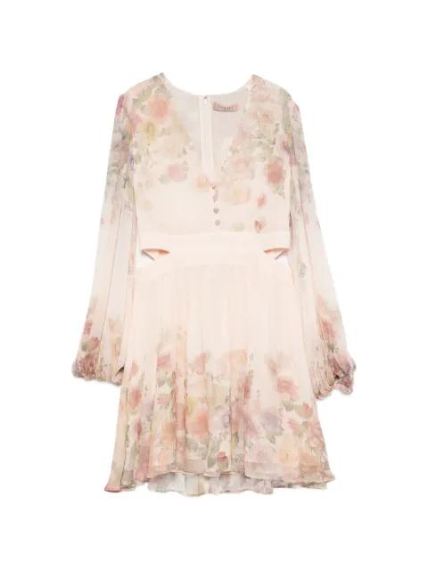 midi floral-print cut-out dress by TWINSET