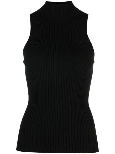 mock-neck ribbed top by TWINSET