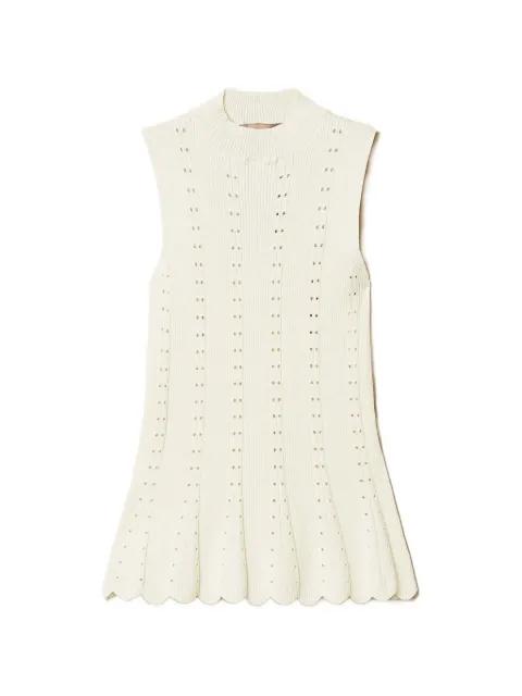 mock-neck scalloped-trim top by TWINSET