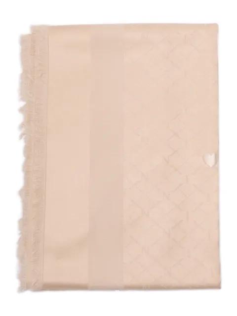 monogram frayed scarf by TWINSET