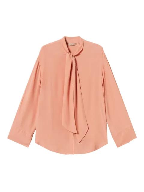neck-tie crepe shirt by TWINSET