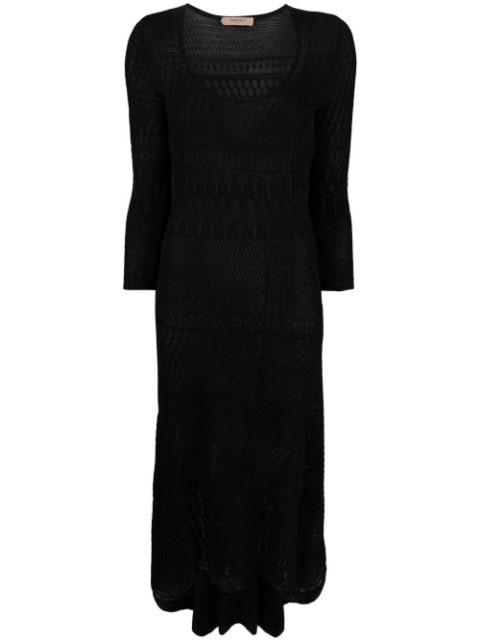 open-knit midi dress by TWINSET