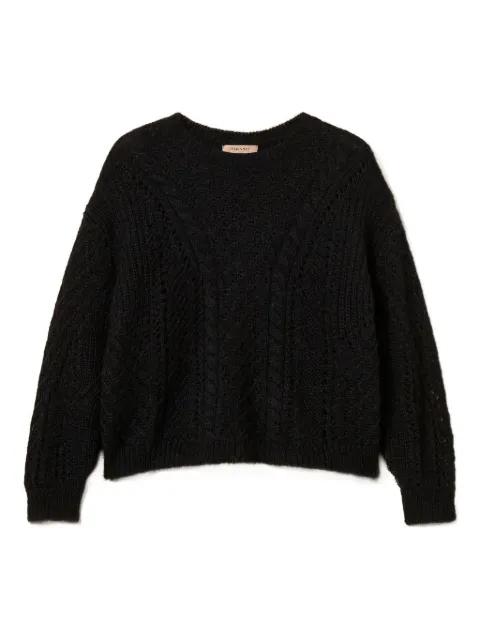 openwork wool-blend sweater by TWINSET