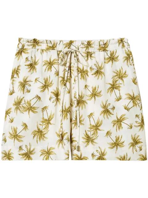 palm tree-print shorts by TWINSET
