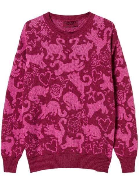 patterned jacquard sweater by TWINSET