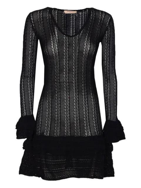 perforated ruffled mini dress by TWINSET