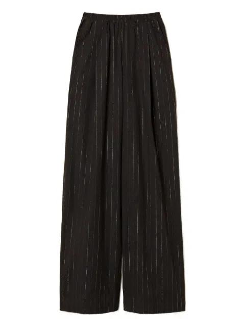 pinstriped palazzo trousers by TWINSET