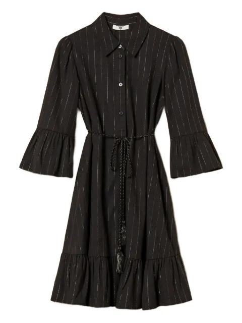 pinstriped ruffled mini dress by TWINSET