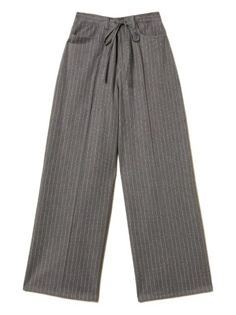 pinstriped tie-waist palazzo pants by TWINSET
