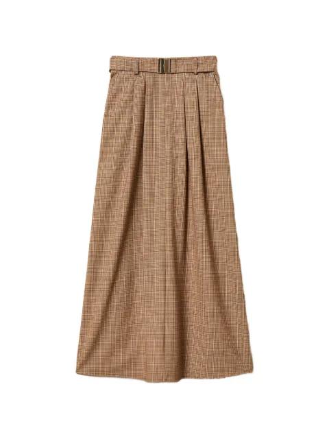 plaid-pattern belted skirt by TWINSET