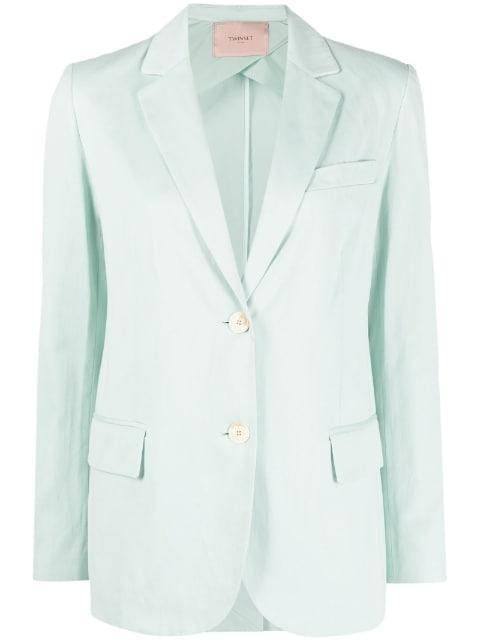 plain single-breasted blazer by TWINSET