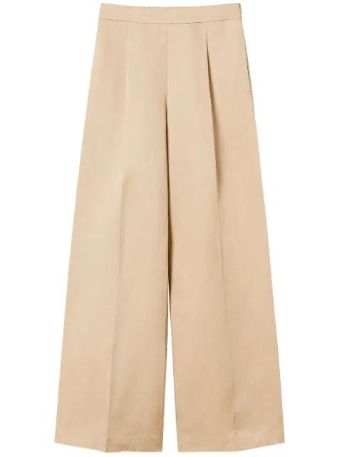 pleat-detail palazzo trousers by TWINSET