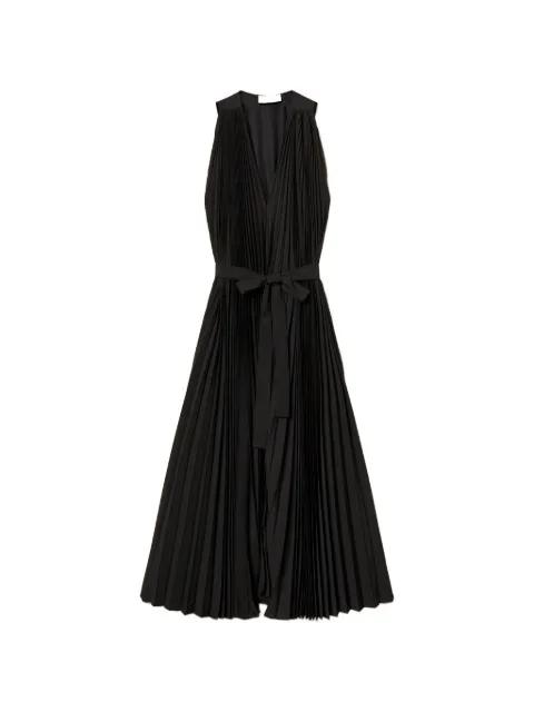 pleated V-neck midi dress by TWINSET