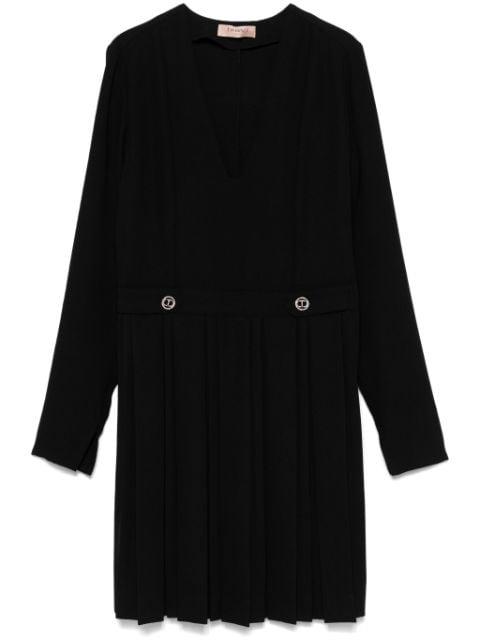 pleated crepe mini dress by TWINSET