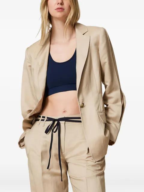 pleated-detail blazer by TWINSET