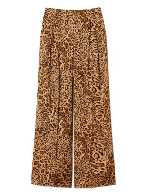 pleated leopard-print trousers by TWINSET