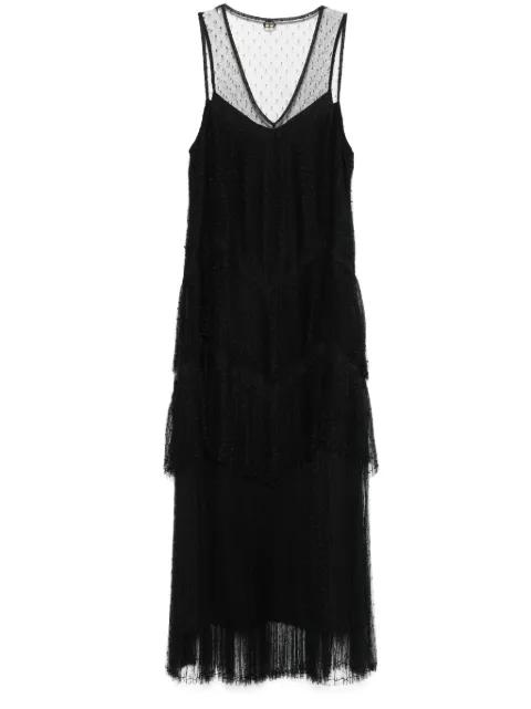 pleated tulle midi dress by TWINSET