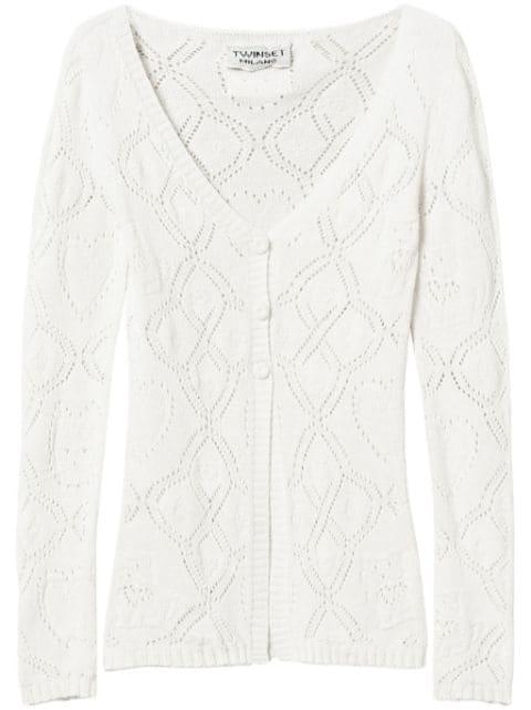 pointelle-knit cardigan by TWINSET