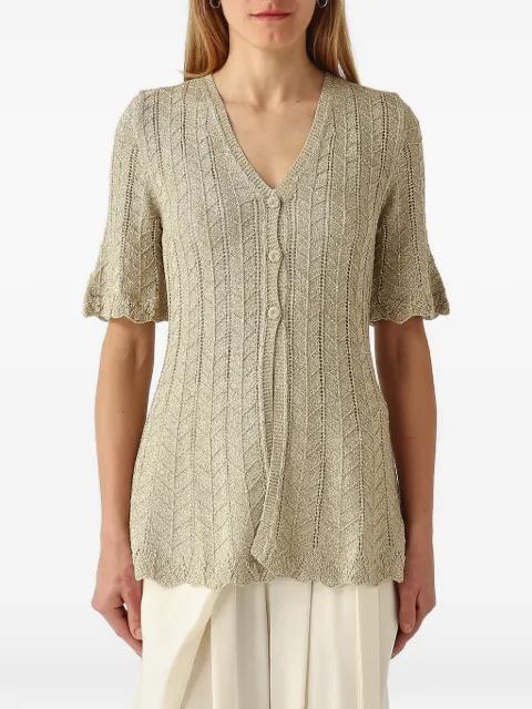 pointelle-knit chevron-pattern sweater by TWINSET