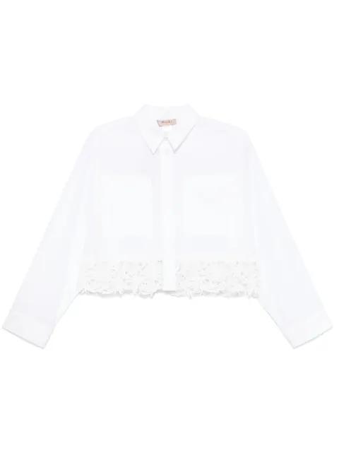poplin lace shirt by TWINSET