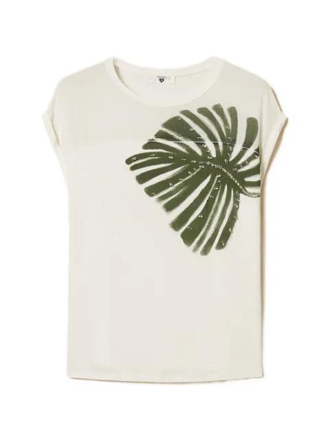 print embroidered T-shirt by TWINSET