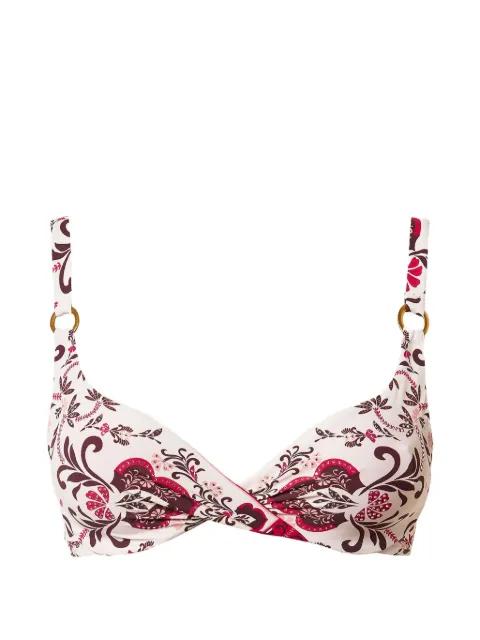 printed bikini top by TWINSET