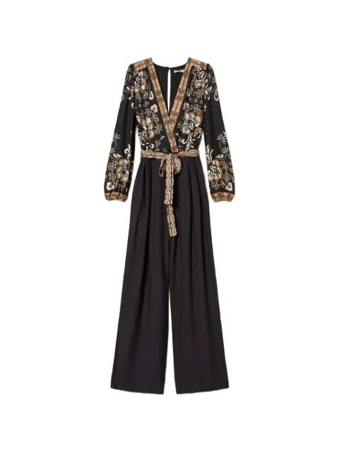 printed tie jumpsuit by TWINSET