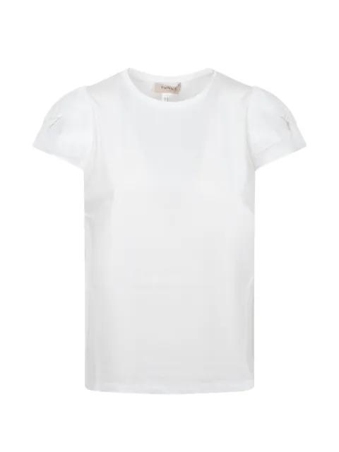 puff-sleeve T-shirt by TWINSET