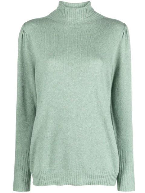 puff-sleeve cashmere jumper by TWINSET