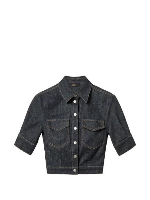puff-sleeve denim shirt by TWINSET