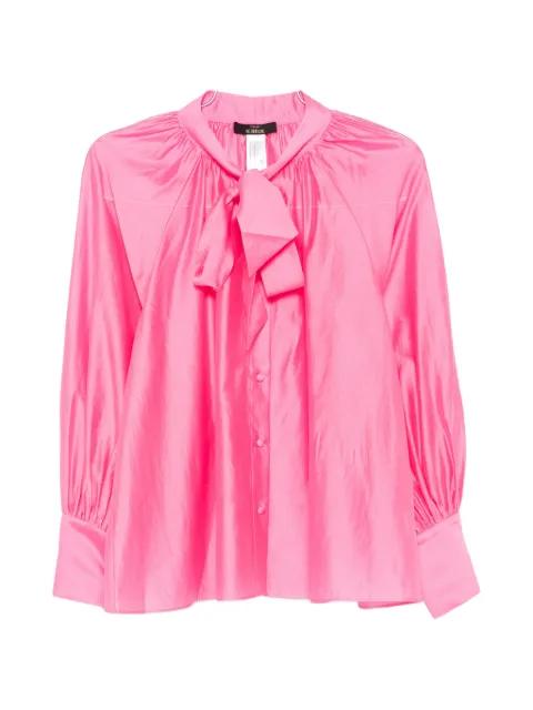 pussy-bow balloon-sleeve blouse by TWINSET