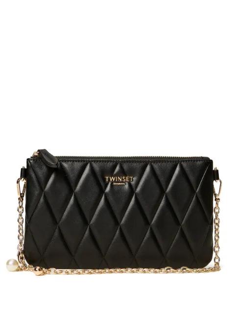 quilted chain clutch bag by TWINSET