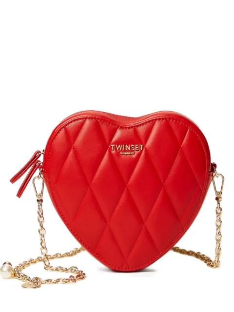 quilted heart chain mini bag by TWINSET