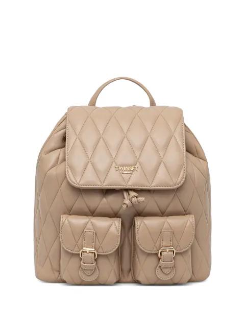 quilted leather backpack by TWINSET