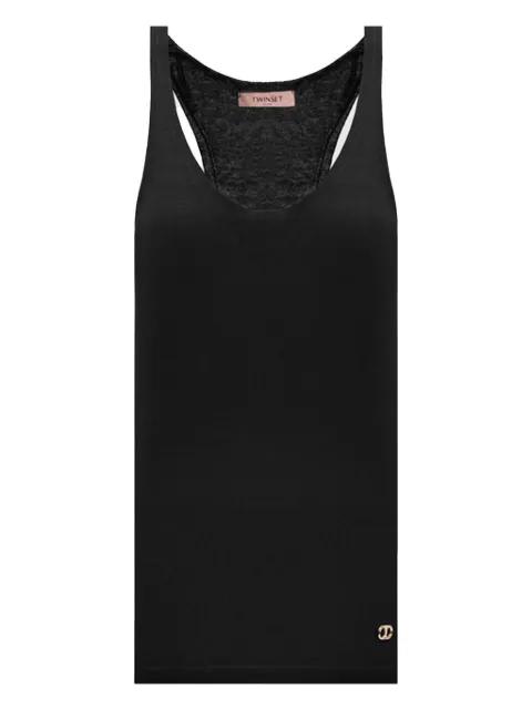 racer-back logo top by TWINSET
