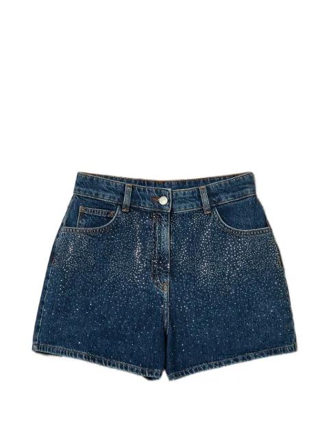 rhinestone-detail denim shorts by TWINSET