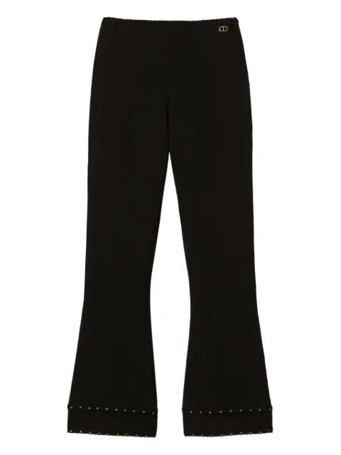 rhinestone-embellished flared trousers by TWINSET