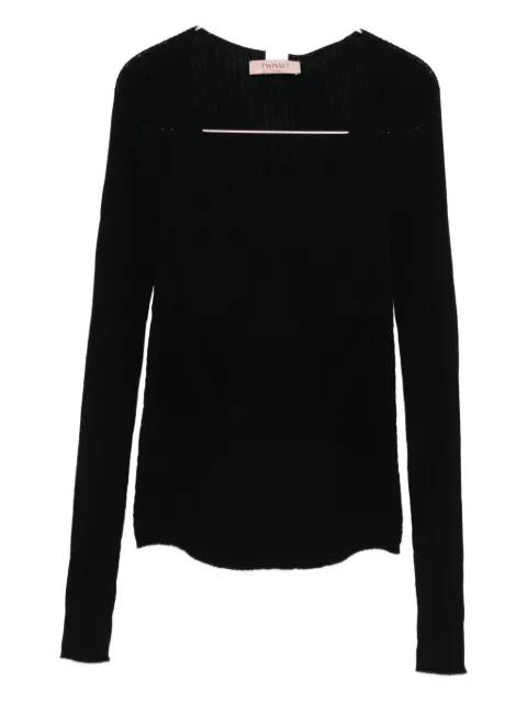 ribbed V-neck sweater by TWINSET