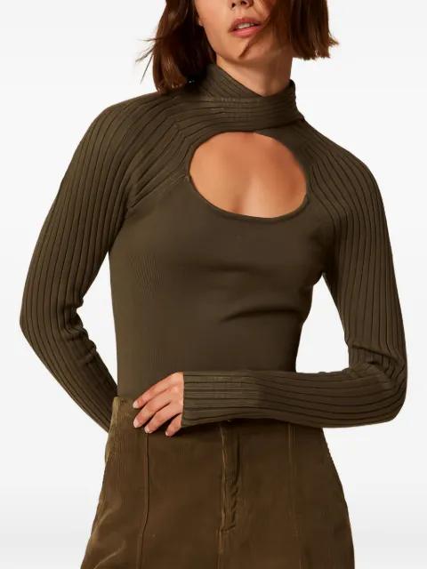 ribbed cut-out jumper by TWINSET