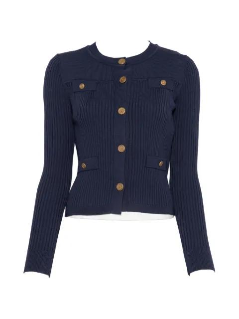 ribbed-knit button-up cardigan by TWINSET